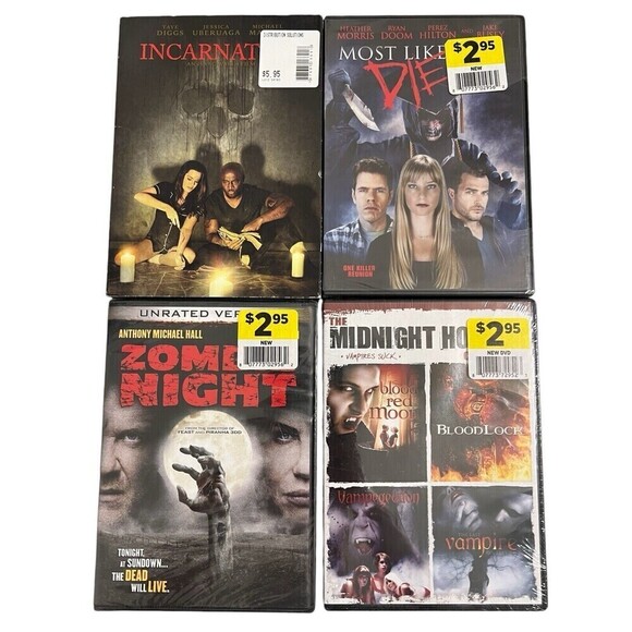 4 The Midnight Horror Collection, Zombie Night, Incarnation, Most Likely Die DVD - Picture 1 of 3